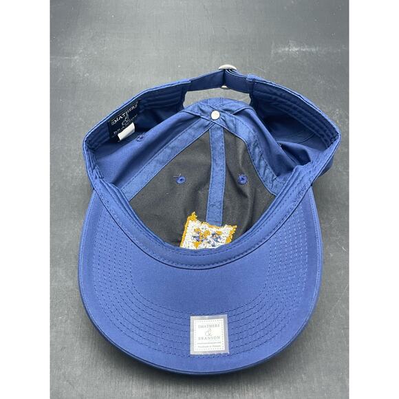 Smathers & Branson Gold w/ Key Fish Needlepoint Blue Baseball Hat Rare - Picture 6 of 7